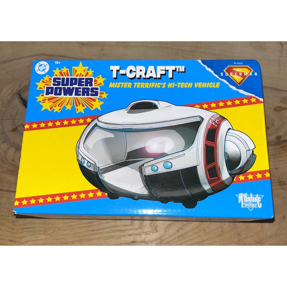 McFarlane Toys DC Super Powers T-Craft Mister Terrific Vehicle New Box Wear